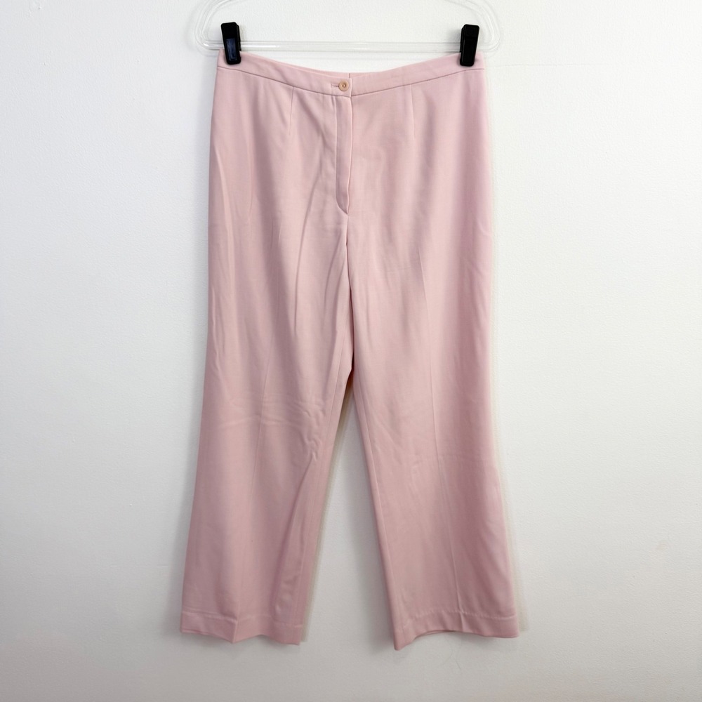 Escada Pink Wide Leg Dress Pants Size 40 Tailored Trousers